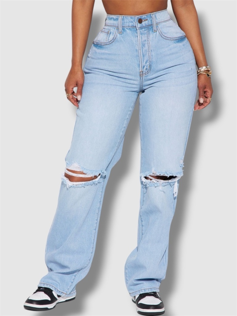 Main Squeeze Non Stretch Ripped Straight Leg
Jean - 9